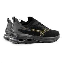 B2 Online Mizuno Wave Mirai 7 Men's Tennis Shoes, 100% Original, With Invoice And Warranty. - Đen / Vàng - Xem 4