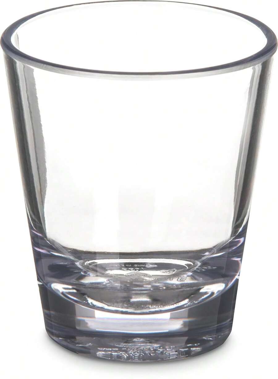 Alibi Round Glass Clear Glass For Restaurants, Catering, Kitchens, Plastic, 1.8 Ounces, Clear - Multicolor - View 1