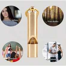 Brass Whistle Durable Extra Loud Whistle For  Referee Teacher School Football Basketball Soccer Emergency Situation Outdoor Sport Event Camping Hiking Boating Fishing Training - A - View 1