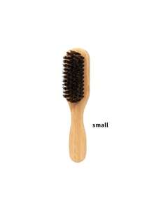 1pc Bamboo Hair Brush, Natural Boar Bristle, Essential Styling Tool, Suitable For All Hair Types Including Thick And Fine Hair, Ideal For Grooming, Personal Care And Beauty, Unisex, Perfect For Back-To-School, Travel, And Women's Hair Accessories. This Hair Brush Set Includes Comb, Detangling Brush, Ball-Shaped Brush, Mini Brush Set - Khaki - View 6