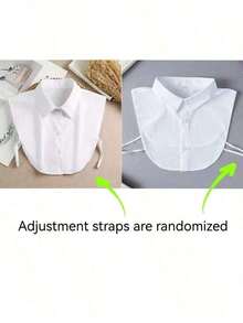 Chic Detachable Striped Collar Vest For Women - Pointed Lapel, Anti-Slip Design, Versatile Decor, Perfect For All Seasons, Machine Washable Polyester Knit With Built-In Chest Pad For Dress For Christmas Decor - Nhiều màu - Xem 8