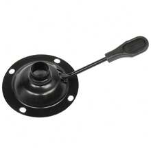 Black Round Rotating Bar Stool With Textured Lines Sturdy Height-Adjustable Seat For Kitchen Island Bar Counter Use - 預設 - 查看 11