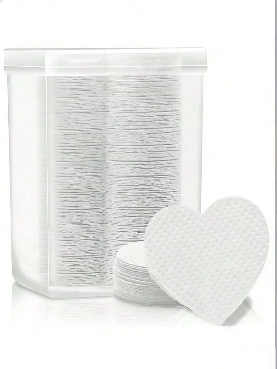 200/100片装指甲清洁湿巾 - 专业无绒指甲油卸除棉片，UV凝胶清洁纸巾，无香型美甲准备和完成清洁工具，浪漫情人节礼物 - 白色 - 查看 1