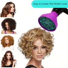 Difusor plegable y portátil para secador de pelo - Accesorio difusor diseñado para salón profesional con diseño plegable, adecuado para crear peinados rizados. Este accesorio portátil es excelente para viajar, con función retráctil y difusor resistente al calor - Un difusor de estilismo profesional de salón, una herramienta de peinado rizado con boquilla difusora. - Multicolor - Ver 6