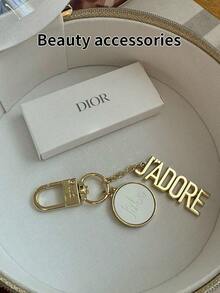 Dior Metal Clasp Genuine Stone Aromatherapy Pendant; Beauty Accessories; Metal Clasp; Aromatherapy Stone Pendant; High-End Minimalist Gift - Gold - View 2