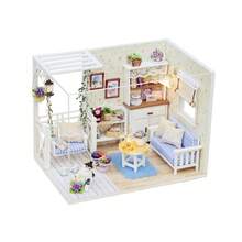 DIY Wooden House Furniture Kit With Glue: Educational Toy, Perfect Birthday Gift, Home Decor Accessories. - 白色 - 查看 1