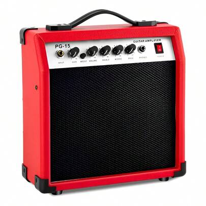 Amplificador Guitarra Electrica Amplificador Para Guitar 15w Rojo