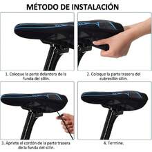 Asiento para Bicicleta Funda para Sillín de Bicicletas Super Suave, Cubierta de Sillín Acolchada y Gruesa, Accesorio Bicicleta, Espuma, Sillín Gel Montaña,39944063 - Multicolor - Ver 6