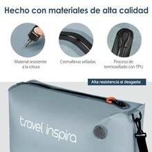 CYPNTravel Inspira Bolsa de Vacío para Viaje Correa Ajustable para Mochila Compresión Reutilizable IP67 Impermeable Ahorra Espacio en Maletas/Mochilas Gris 2 Pieza + BombaFashion - 226999797 - Ver 7