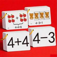 132pcs Addition And Subtraction Math Cards For Kids: Early Learning Counting, Multiplication & Division Practice To Boost Mental Arithmetic Skills – Perfect School Supplies Or Holiday Gift (Ages Over 3 Years), Classroom Activities, Arithmetic Practice, Educational Flashcards, Interactive Learning, High Quality Print, Childsafe Material, Counting Flashcards, Kindergarten Students, Homeschool Supplies - Multicolor - View 2
