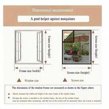 Malla de fibra de vidrio autoadhesiva para ventanas, mosquitera invisible, barrera efectiva contra mosquitos y moscas, fácil instalación DIY sin perforación, red de malla con y borde gris - Gris - Ver 2