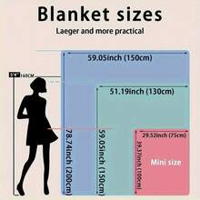 1pc Soft Cozy Flannel Blanket Suitable For Seasons - Contemporary Bedspread With Botanical Daisy &, Bedspread For Couch Or Bed, Warm Bed Covering, Fits Single/Double Beds - Multicolor - View 3