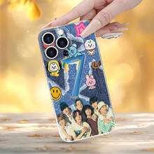 With BT21 Characters And The Number Seven. This Stylish Phone Case Is Compatible With  16, 15, 14 Pro Max, 13, 12, 11, XR, And XS Plus Models. Made Of TPU Silicone, It Offers Shock And Drop Protection And A Superior Feel. It's An Ideal Gift For Family, Friends, And Loved Ones, And A Perfect Choice For Christmas,Fundas,Funda,Phone Case  17, 17 Pro Case,Case  17 Pro,Fundas Para ,Funda De ,Quick Ship Items,Phone Case, Case,Phone Cases, 15 Case - 無色 - 查看 5