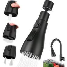 Aireador Extensor de Grifo Gi 360° Gi Grifo Extensor 3 Modos Gran Angulo Filtro De Salpicaduras Universal Filtro Grifo Cocina Negro - como en la foto - Ver 1