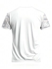 巴西雕像特别版男式足球服和圆领舒适运动上衣，适合比赛、足球训练、休闲和节日穿着，礼物 - 白色 - 查看 4