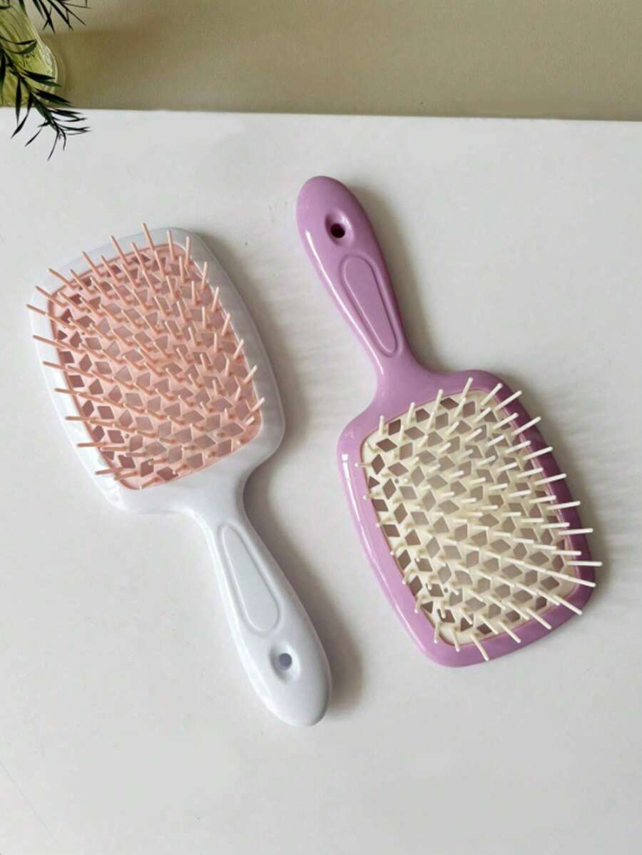专业通风吹风梳 - 弧形吹风梳，湿发专用扁平梳，通风吹风梳，女士湿发梳