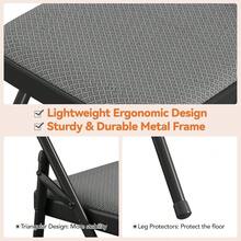 Techigher Folding Chairs - 4pcs_Black/Gray - View 4