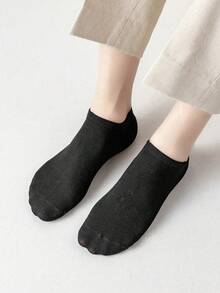 2020年1月10日 男士黑色简约休闲短袜，宽松百搭，尺码齐全，隐形袜，舒适日常穿着 - 黑色 - 查看 5