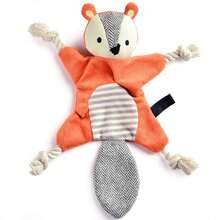 Vitscan Squirrel Plush Chew Toy For Dogs - Stuffless, Rope Knots, Crinkle & Squeaky Sounds - Small Dog Toy - Sóc mới - Xem 13
