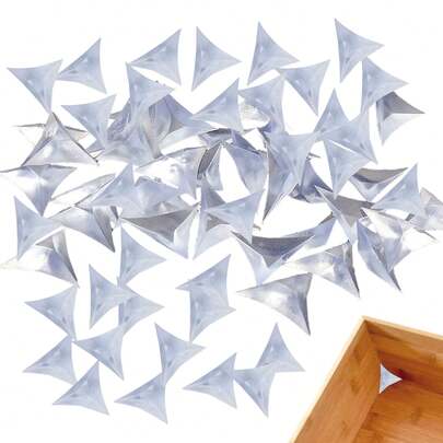 Pack Of 100 Transparent Dustproof Corner Protectors - Adhesive Protectors For Drawers And Cabinets