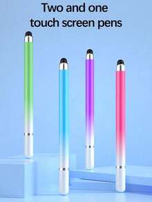 Stylo-stylet silicone haute précision à pointe ronde 2-en-1, compatible avec les tablettes Apple iPad, pour le dessin, le gribouillage, l'écriture - Multicolore - Voir 5