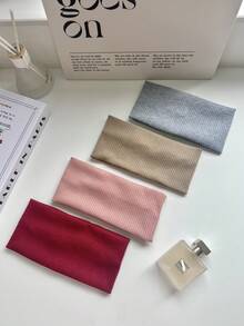 1/3/4/5PCS Casual Versatile Simple Solid Color Sports Headband Hair Band Turban Headband Sweatband Fall Winter Hair Accessories For Women For Vacation Outfits Woman Elegant Scarf Women Bandana Soft Headwrap - Multicolor - View 20