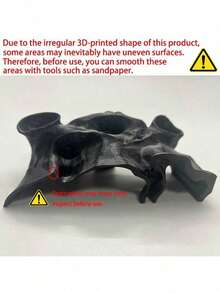 3D打印鱼缸洞穴隧道 - 适合鳅鱼、清道夫、虾类的隐蔽装饰 | 下沉式底座 + 观察孔 | 兼容底砂 | 为达到最佳效果，建议用沙子或重物压住（请注意：由于3D打印工艺，可能会出现轻微不平整，感谢您的理解） - A - 查看 7