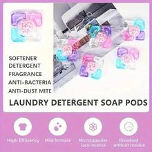 100粒/包 五合一洗衣凝珠，浓缩香氛柔顺剂，持久留香去污剂，强效清洁洗衣珠，草本香氛，适用于家庭清洁 - 彩色 - 查看 9