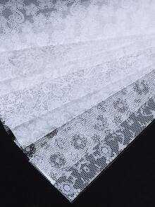 20片黑色蕾丝花朵美甲印花贴纸，适合情人节美甲设计，浪漫星空美甲贴纸，全甲DIY装饰，美甲用品 - 彩色 - 查看 7