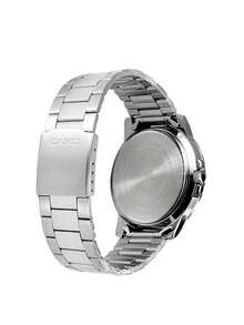 Casio 卡西欧标准系列海豚幽灵海洋之心石英机芯不锈钢表带日式男士腕表，黑/蓝表盘，型号MTP-VD01D-1E / MTP-VD01D-2E，新年、圣诞节、圣诞礼物 - 黑色 - 查看 2