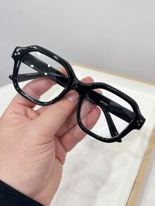 1 chiếc kính nữ dáng vuông, họa tiết da báo, màu đen, kiểu dáng thường ngày, phù hợp để đeo hàng ngày và chụp ảnh đường phố. - Nhiều màu - Xem 8