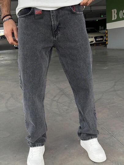 Men's Casual Commuter Washed Tapered Jeans