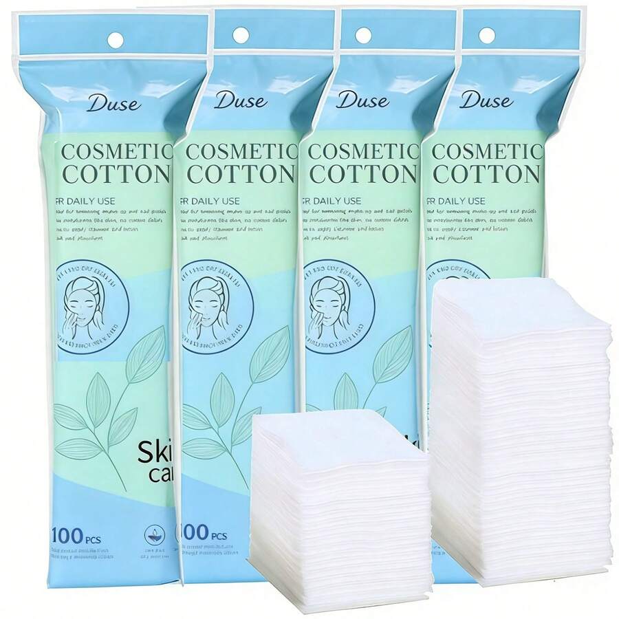 1000pcs Ultra-Thin Makeup Remover Pads, Square Face, Lip & Nail Polish Remover Pads, Non-Woven Fabric, Soft & Non-Shedding - Multicolor - View 1