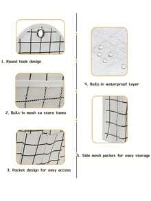 1 Bolsa colgante de tela multicapa, bolsa de almacenamiento para artículos diversos que se cuelga en la puerta, decoración de dormitorios, decoraciones festivas para habitaciones, muebles para el hogar, organización del dormitorio, soluciones de almacenamiento para el hogar. Bolsa de almacenamiento para zapatos con 24/28 compartimentos. Bolsa colgante para la puerta trasera que ahorra espacio. Bolsa de tela para guardar artículos diversos, adecuada para pequeñas empresas/tiendas/minoristas. Artículos decorativos, decoraciones festivas, detalles decorativos para habitaciones, decoración del hogar, organización del dormitorio, estantes de almacenamiento, almacenamiento doméstico.  Traducción realizada con la versión gratuita del traductor DeepL.com - A cuadros - Ver 5