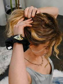 3pcs Velvet Hair Scrunchies With Hidden Zipper Pocket, Elegant Fabric Scrunchies With Hidden Pocket To Store Cash, Keys, Lipstick Etc., Large Capacity Makeup Pouch For Brushes, Skincare, Phone, Coins Etc., Bohemian Style Essential For Outings ,Ponytail Holders ,Hair Elastics ,Hair Rubber Bands ,Hair Rope ,Elastic Hair Tie - Multicolor - View 3