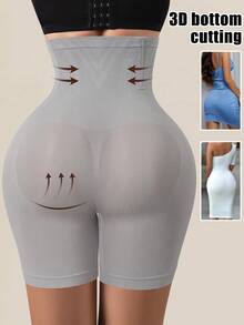 High Waist Tummy Control Panties Seamless Shaping Panties Waist Trainer Body Shaper Shorts Bottoms Slimming Sheath Panty Women Underwear Shapewear - Grey - View 4