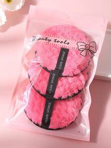 3pcs Reusable Makeup Remover Pads | Soft Washable Microfiber Cloth | Gentle Cleansing Pads For Face And Eyes - Multicolor - View 14