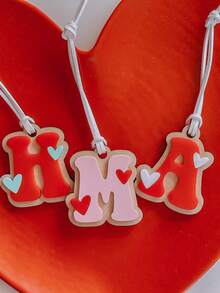 Valentines Day Heart Tags,Valentines Basket,Personalized Name Tag,Valentine Heart Gift Tag,Letter Heart Tag,Retro Letters,Cut File, Laser Files, Laser File,Valentine's Tag,Give Him, Give Her A Gift. - R-heart-shaped Label - View 5