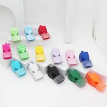 1个高音量ABS塑料运动哨，带挂绳，彩色裁判哨，适用于足球、篮球、教练和户外生存训练 - 彩色 - 查看 12