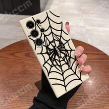 Black Spider Web Soft TPU Phone Case For Galaxy S25 S24 Ultra S23 S22 Plus S20 FE A54 A55 A15 A35 A51 A71 A72 A73 Cover. Holiday Phone Accessories. Waterproof Anti-Fall Scratch Resistant 15 Case Suitable For Gifting To Lovers Fall 1 Hot Selling Item Custom Phone Case 16 Promax Case It Is The Best Gift Choice For Friends Or Family. 17 Pro Case Clear Phone Case Phone Cases Case Minimalist New Style Holiday Gift Valentine's Day Gift Giving 14 Case Festival Gift New Year Special Offer - 白色-2A409 - 查看 2