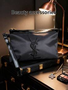 Yves Saint Laurent Bolsa Multiuso para Maquiagem/Necessaire/Organizador de Viagem Portátil, Pode Guardar Cosméticos, Joias, Fones de Ouvido, Etc., Presente Unissex