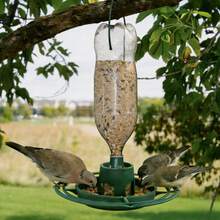Outdoor Plastic Bottle Bird Feeder, Bottle Hanging Bird Feeder For Garden, Automatic Food Dispenser For Wild Birds On Balcony/Garden - 1pcs - View 5