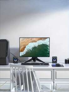 RGB LED Lighting Compact 2.0 Wired Desktop Speaker | USB Powered, 3.5mm AUX Input, Plug And Play, Volume Control, Stylish Mini Gaming & Entertainment Speaker For PC, Laptop, Phone, Tablet, MP3 Player - Multicolor - View 7