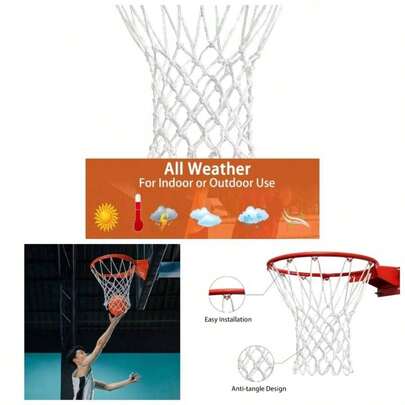 Basketball Net 2 Pack Basketball Net Chain Basketball Hoop Net 12 Loops White Fits Standard Indoor Or Outdoor