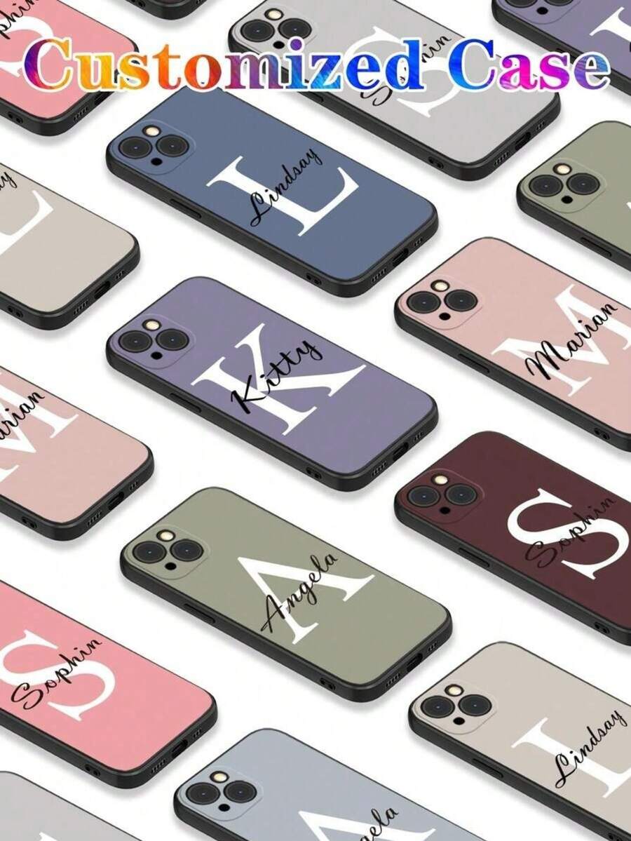 1 pieza Funda de teléfono personalizada de TPU resistente a golpes, compatible con Apple 16/15/14/13 Plus Pro Max Pro, OPPO, Redmi, personalizada con fotos, dibujos animados, personajes de juegos, celebridades, ideal para Navidad, Acción de Gracias, Halloween, San Valentín, Pascua, regalos para novio, novia, familia, amigos - Negro - Ver 1