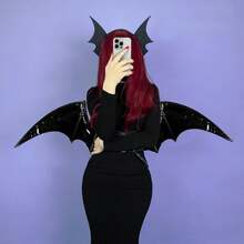Halloween Costume Wings - Bat & Devil Style Accessory - Bat Black - View 5