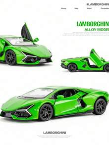 Burago 1:36 Diecast Lamborghini Revuelto, Openable Doors, Friction Powered, Metal Body, Realistic Car Model, Kids Toy, Adult Collectible, Halloween, Christmas, Valentine's Day, Birthday Gift - 彩色 - 查看 1