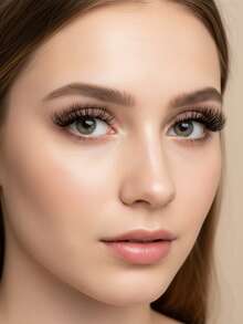 7 Pairs Of Natural Cross-Full Head False Eyelashes, Transparent Lash Stems, Suitable For Daily Wear, Comic Style, Travel Essential - Black - View 4