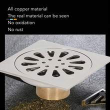 Galvanized Copper And Stainless Steel Bathroom Drain: Insect Prevention, Fast Drainage, Ideal For Washing Machines. - Silver - View 6