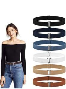 Stretch Invisible Belt Simple Lazy Belt Fat Fat Elastic Belt Buckle-Free Elastic Belt - Multicolor - View 10